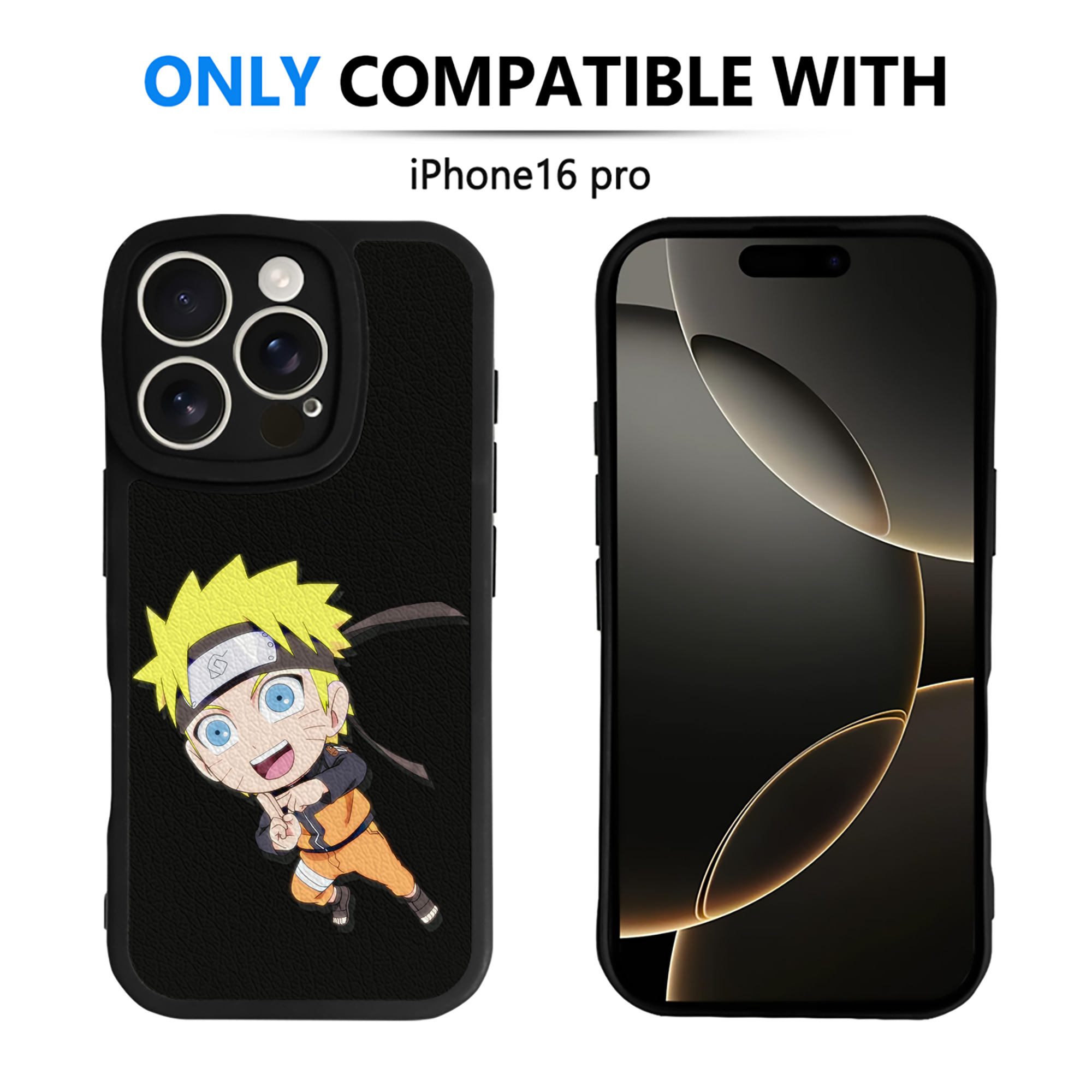 （画像用） NARUTO -ナルト- うずまき ナルト Uzumaki Naruto 【iPhone 16シリーズ対応】シリコンスマホケース（レザー調） 材質：シリコン